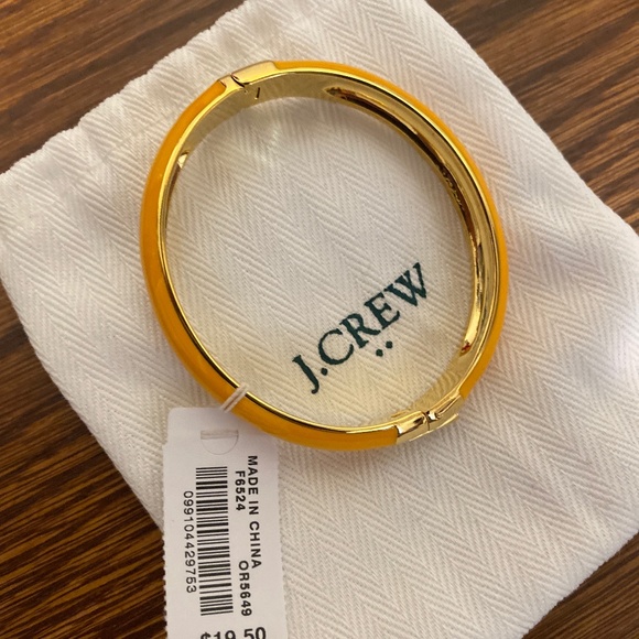Brand New (NWT) J. Crew FACTORY Yellow Enamel Clasp Bangle - Picture 3 of 3